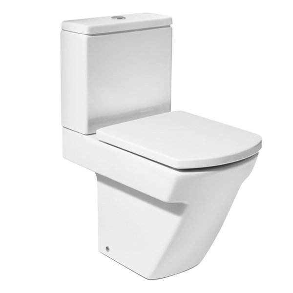 Roca Hall Open Back Close Coupled Toilet with Soft-Close Seat Large Image