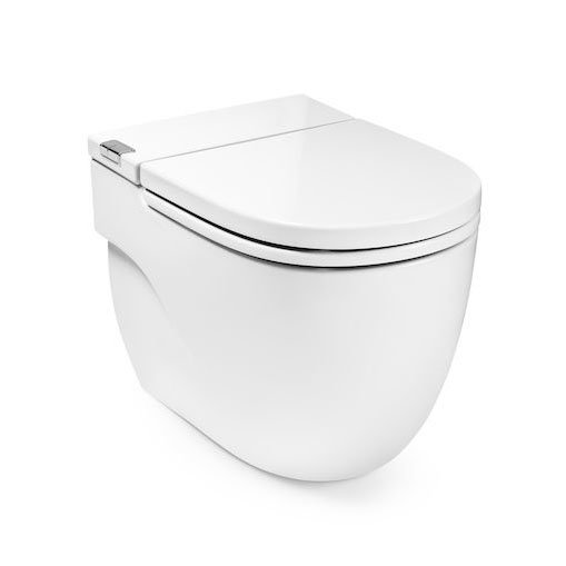 Roca In-Tank Meridian Back To Wall Toilet with Integrated Cistern + Soft Close Seat  In Bathroom Lar