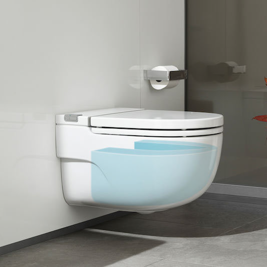 Roca In-Tank Meridian Wall Hung Toilet with Integrated Cistern + Soft Close Seat  Standard Large Ima