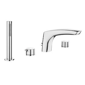 Roca Insignia 4-Hole Bath Shower Mixer with Kit - Chrome - A5A093AC00 Large Image