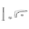 Roca Insignia 4-Hole Bath Shower Mixer with Kit - Chrome - A5A093AC00 Large Image