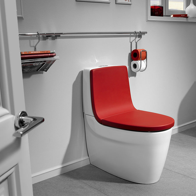 Roca Khroma BTW Close Coupled Toilet with Soft-Close Seat Standard Large Image