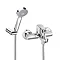 Roca L20 Chrome Wall Mounted Bath Shower Mixer & Handset - A5A0109C02