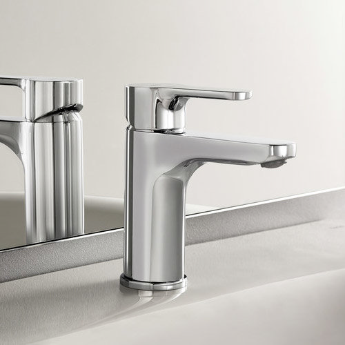 Roca L20 Chrome Basin Mixer Tap with Pop-Up Waste - 5A3009C00 Profile Large Image