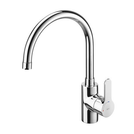 Roca L20 Chrome Kitchen Sink Mixer with Swivel Spout - 5A8409C00 Large Image