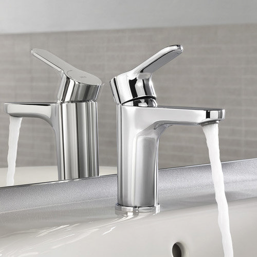 Roca L20 Chrome Smooth Body Basin mixer excluding waste - 5A3209C00 Feature Large Image