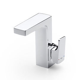 Roca L90 Chrome Side Lever Basin Mixer Tap with Pop-up Waste - 5A4001C00 Medium Image