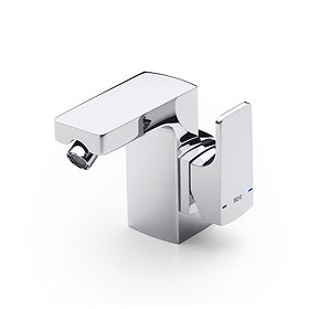 Roca L90 Chrome Side Lever Bidet Mixer with Pop-up Waste - 5A6301C00 Large Image