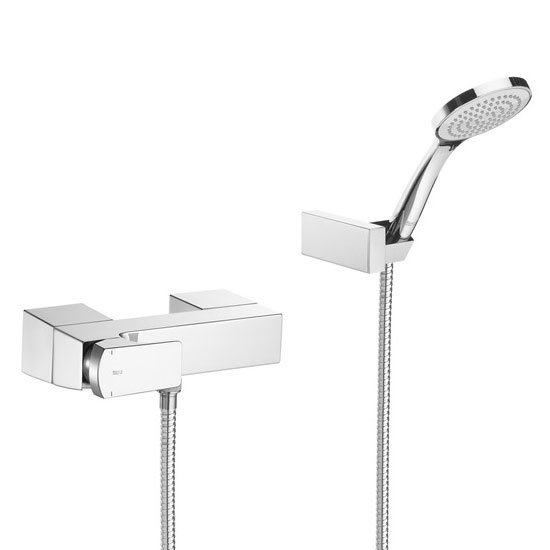 Roca L90 Chrome Wall Mounted Shower Mixer & Kit - 5A2001C00 Large Image