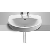 Roca Laura 510 x 400mm Semi-recessed 2TH Basin - 32739F000 Large Image