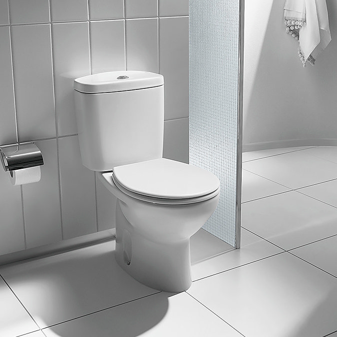 Roca Laura Close Coupled Toilet with Soft-Close Seat Feature Large Image