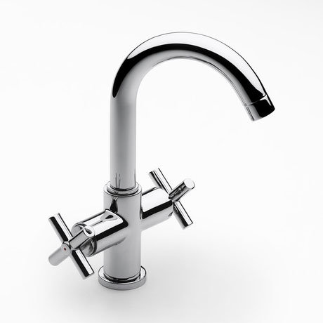 Roca Loft Chrome Basin Mixer Tap with Pop-up Waste - 5A3043C00 Large Image