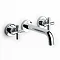 Roca Loft Chrome Wall Mounted 3 Hole Basin Mixer - 5A4743C00 Large Image