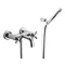 Roca Loft Chrome Wall Mounted Bath Shower Mixer & Kit - 5A0143C00 Large Image