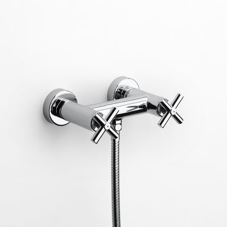 Roca Loft Chrome Wall Mounted Shower Mixer & Kit - 5A2043C00 Profile Large Image