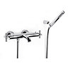 Roca Loft Chrome Wall Mounted Thermostatic Bath Shower Mixer & Kit - 5A1143C00 Large Image