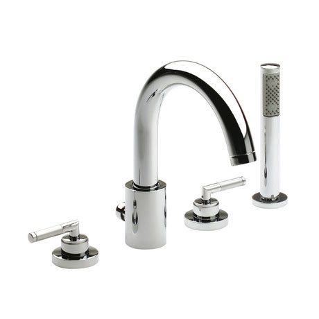 Roca Loft Elite Chrome Deck Mounted 4 Hole Bath Shower Mixer & Kit - 5A0951C00 Large Image