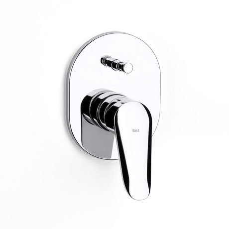 Roca Logica-N Chrome 1/2" Built-in Bath Shower Mixer with Automatic Diverter - 5A0627C00 Large Image