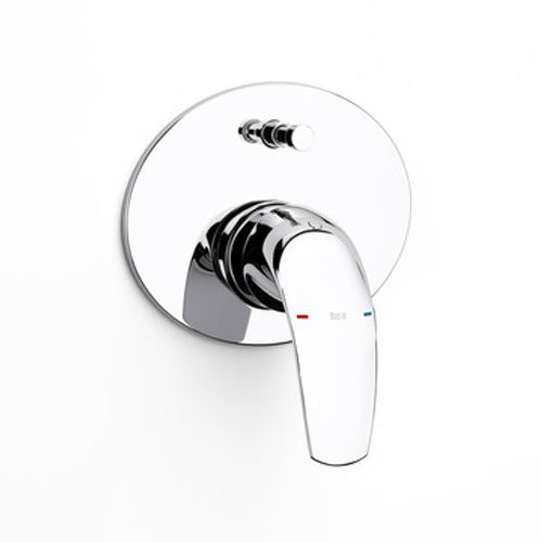 Roca M2-N Chrome 1/2" Built-in Bath Shower Mixer with Automatic Diverter - 5A0668C00 Large Image