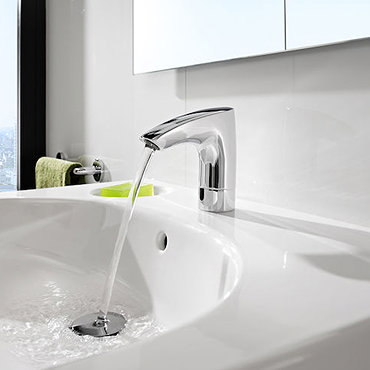 Roca - M3-E Infra-Red Battery Operated Electronic Basin Mixer Tap ? Chrome - 5A5602C00  Profile Larg