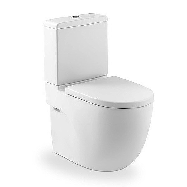 Roca Meridian-N Compact BTW Close Coupled Toilet with Soft-Close Seat Large Image