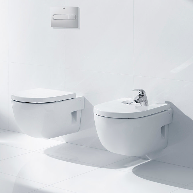 Roca Meridian-N Compact Wall-hung Bidet with Soft-Close Cover Feature Large Image