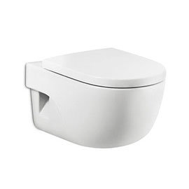 Roca Meridian-N Compact Wall Hung Pan with Soft Close Seat Medium Image
