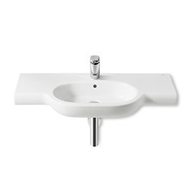 Roca Meridian-N 1000 x 460mm Wall-hung 1TH Basin with Integrated shelf - 32724B000 Large Image