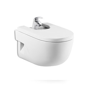 Roca Meridian-N Wall-hung Bidet with Soft-Close Cover Large Image