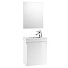 Roca Mini 450m Wall Hung Vanity Unit & Mirror Pack - Gloss White Large Image