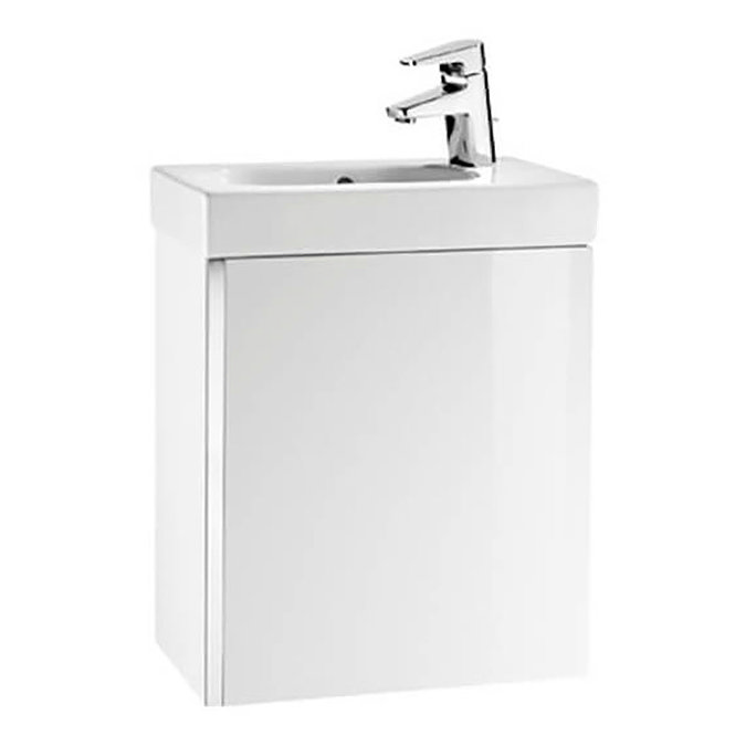 Roca Mini 450m Wall Hung Vanity Unit - Gloss White Large Image