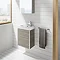 Roca Mini 450m Wall Hung Vanity Unit - Textured Grey  Profile Large Image