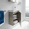 Roca Mini 450m Wall Hung Vanity Unit - Textured Grey  Standard Large Image