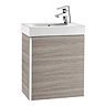 Roca Mini 450m Wall Hung Vanity Unit - Textured Grey Large Image