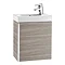 Roca Mini 450m Wall Hung Vanity Unit - Textured Grey Large Image