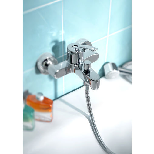 Roca Moai Chrome Wall Mounted Bath Shower Mixer & Kit - 5A0146C00 Feature Large Image