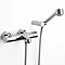 Roca Moai Chrome Wall Mounted Thermostatic Bath Shower Mixer & Kit - 5A1146C00 Large Image