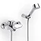 Roca Monodin-N Chrome Wall Mounted Bath Shower Mixer & Kit - 5A0107C02 Large Image