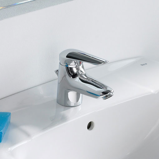 Roca Monojet-N Chrome Basin Mixer Tap with Pop-up Waste - 5A3039C00 Profile Large Image
