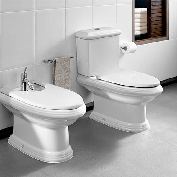 Roca New Classical Close Coupled Toilet with Soft-Closing Toilet Feature Large Image