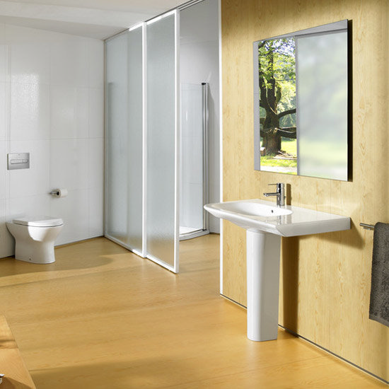 Roca Nexo 900 x 495mm Wall-hung Asymmetric Basin with Intergrated Shelf Standard Large Image