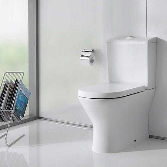 Roca Nexo Compact BTW Close Coupled Toilet with Soft-Close Seat Feature Large Image