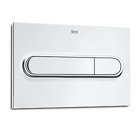 Roca PL1 Dual Flush Plate for Concealed Cisterns - Chrome Large Image