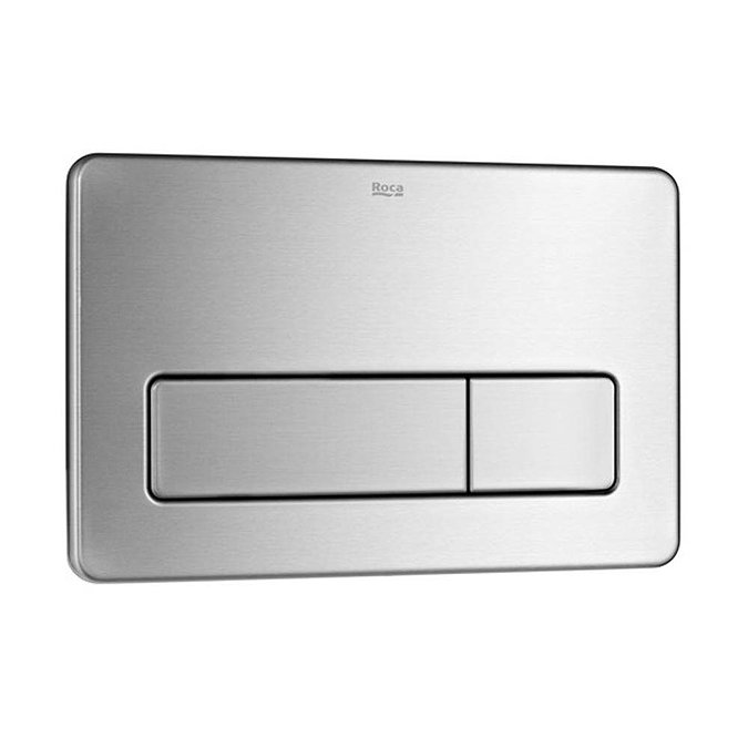 Roca PL3 Dual Stainless Steel Flush Plate - 890097004 Large Image