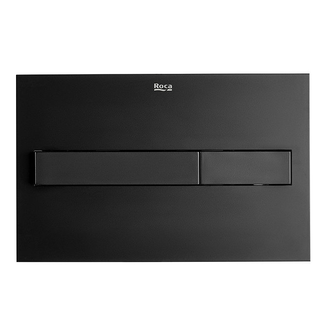 Roca PL7 Operating Panel Dual Flush Plate - Matt Black - 890088206  Profile Large Image