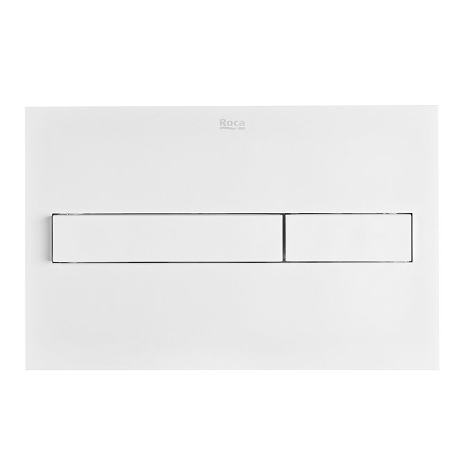 Roca PL7 Operating Panel Dual Flush Plate - Matt White - 890088207  Profile Large Image