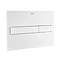 Roca PL7 Operating Panel Dual Flush Plate - Matt White - 890088207 Large Image