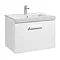 Roca Prisma 600m Single Drawer Wall Hung Vanity Unit - Gloss White Large Image