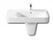 Roca Senso Square 750 x 475mm Wall-hung Asymmetric Basin with Integrated Shelf Feature Large Image