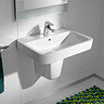 Roca Senso Square Wall-hung 1TH Basin - Various Sizes Profile Large Image